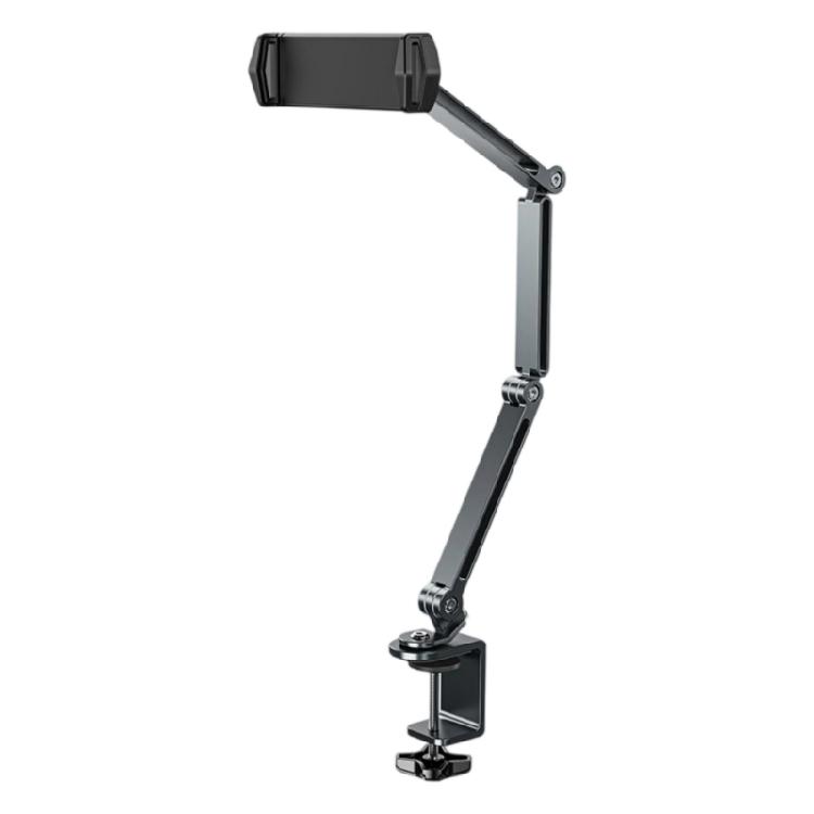 Tablet Holder for Bed Adjustable Tablet Phone Bed Stand Mount 360 Degree Rotatable Foldable Aluminum Arm Holder серый