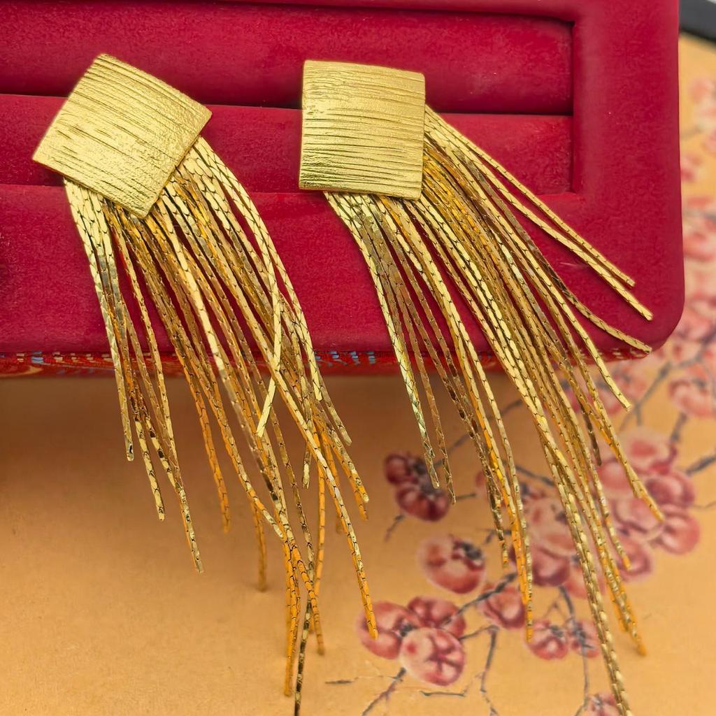 2026 High-End Licht Luxe Kwastje Stud Oorbellen voor Vrouwen - Veelzijdig Bruids Bruiloft Accessoire