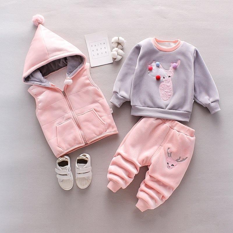 Morbido e Accogliente Set di Abbigliamento Invernale per Bambini Piccoli e Toddler Età 1-3 Anni