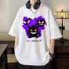 Japanesestyle Heavyweight Pure Cotton Shortsleeved Tshirt for Men Loosefitting Cartoon Pokémon Style Casual Shirt for The