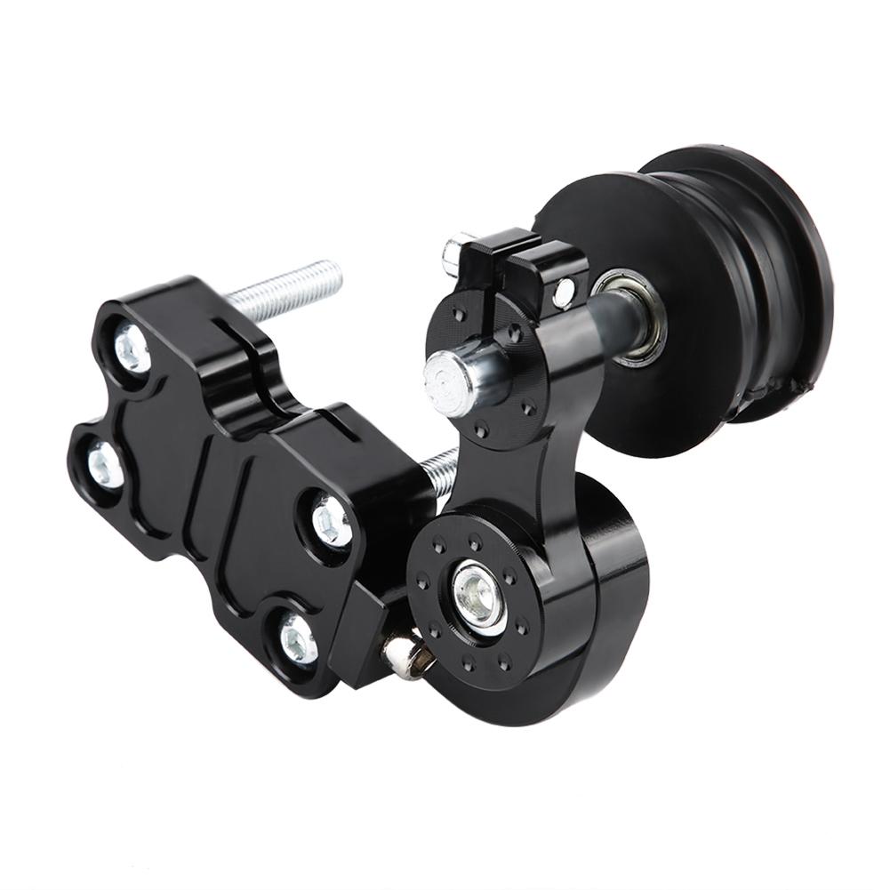 Motorcycle Aluminum Chain Tensioner Bolt Auto Adjuster on Roller Tool Black