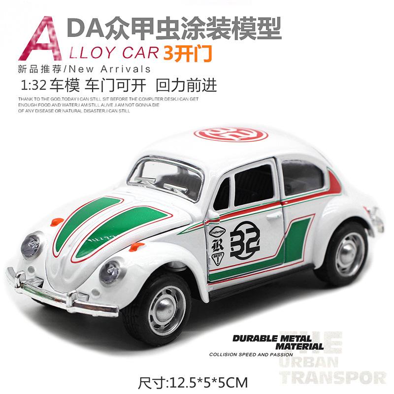 AABLA1 1:32 Volkswagen Beetle Car Model Alloy Car Classic Toys Diecasts Model Vehicles Collection Children Toy Gifts