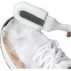 Professionelle Schuhreinigungsbürste, Multifunktionale Bürste mit langem Griff, Aufhängbarer Schuhreiniger mit weichen Borsten (Weiß)
