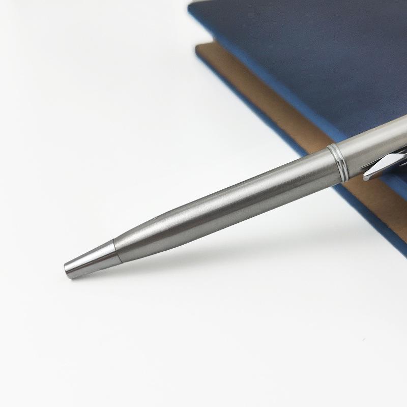 Kompakter Twist-Metall-Taschenstift - Stahlkörper, Tragbarer Kugelschreiber