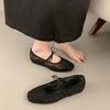 Fashion New Design Flat Shoes for Women Square Head Shallow Mouth Mesh Fabric Embroidery Butterfly Knot Soft Sole Single Shoes Mujer