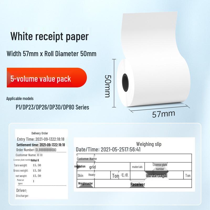 Detong DP30S Colorful Thermal Receipt Paper for Cash Registers (Blue, Red, Yellow)