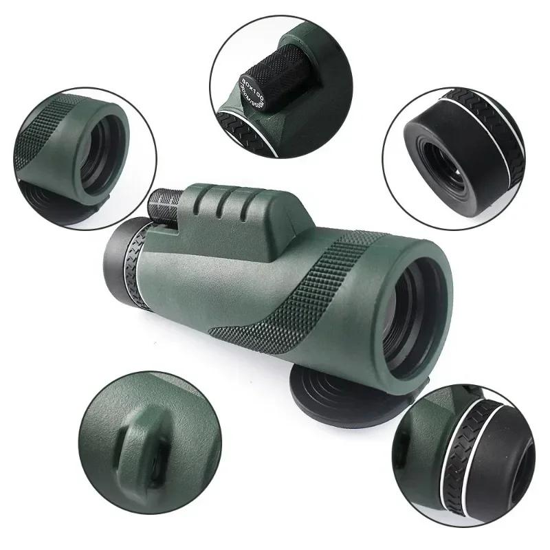 80x100 Portable Monocular Telescope HD Long Range Zoom Telescope with Tripod  Phone Clip for Hunting Sports Outdoor Camping