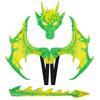Drachenkostüm für Kinder Jungen Mädchen, Drachenflügel Schwanz Masken-Set, Halloween Dinosaurier Cosplay Kostüm Zubehör