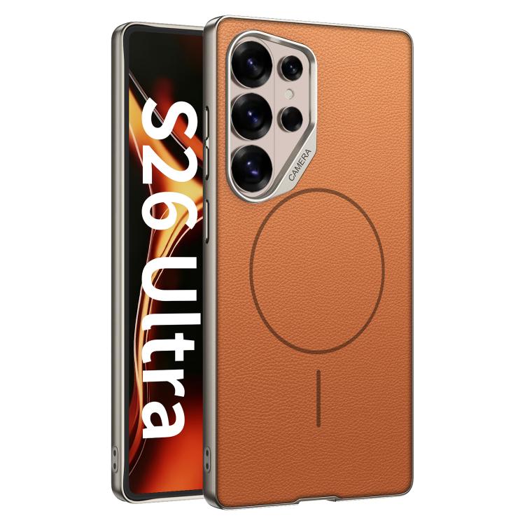 GKK Large Camera Hole Metal Paint Skin Feel Vegan Leather Magnetic Phone Case