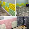 3D Self-Adhesive Waterproof Wall Stickers: Anti-Collision, Anti-Fouling, Soft Tatami for Children's Room or Bedroom.