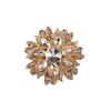 Flower Alloy Brooch with A Sense of High-end, Light Luxury, Rhinestone and High-end Brooch for Women