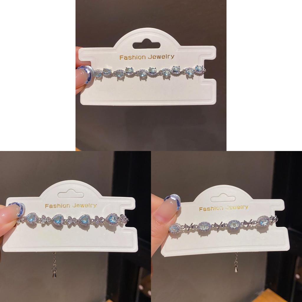 Bracciale a Forma di Farfalla con Fiocco in Zircone Ovali Microincastonati per la Moda Femminile Regalo