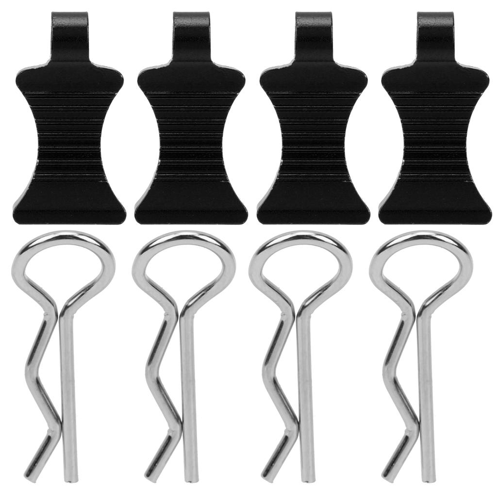 4pcs Aluminium Alloy RType Car Body Clips Pin with Fixing Bracket for 1Celsius10 RC Car(Blue )