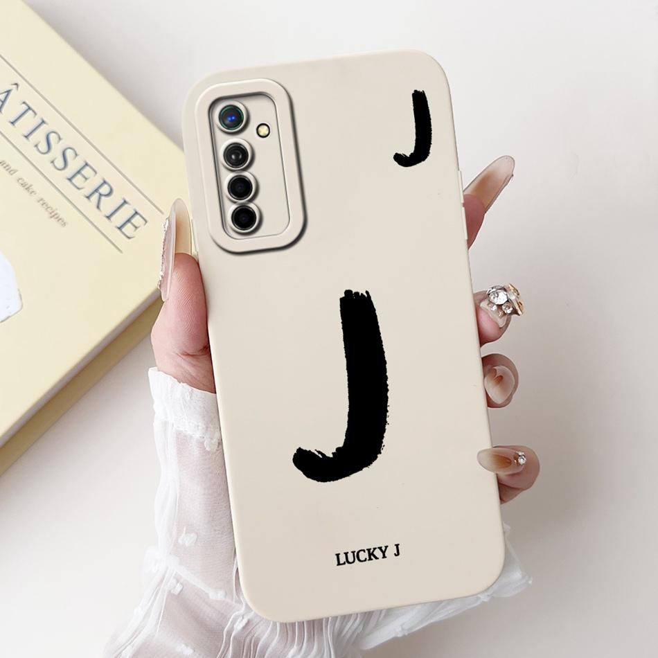 For Realme X2 XT Lucky Initial Letter Phone Case For Realme XT X2 Soft Silicone Shockproof Cases