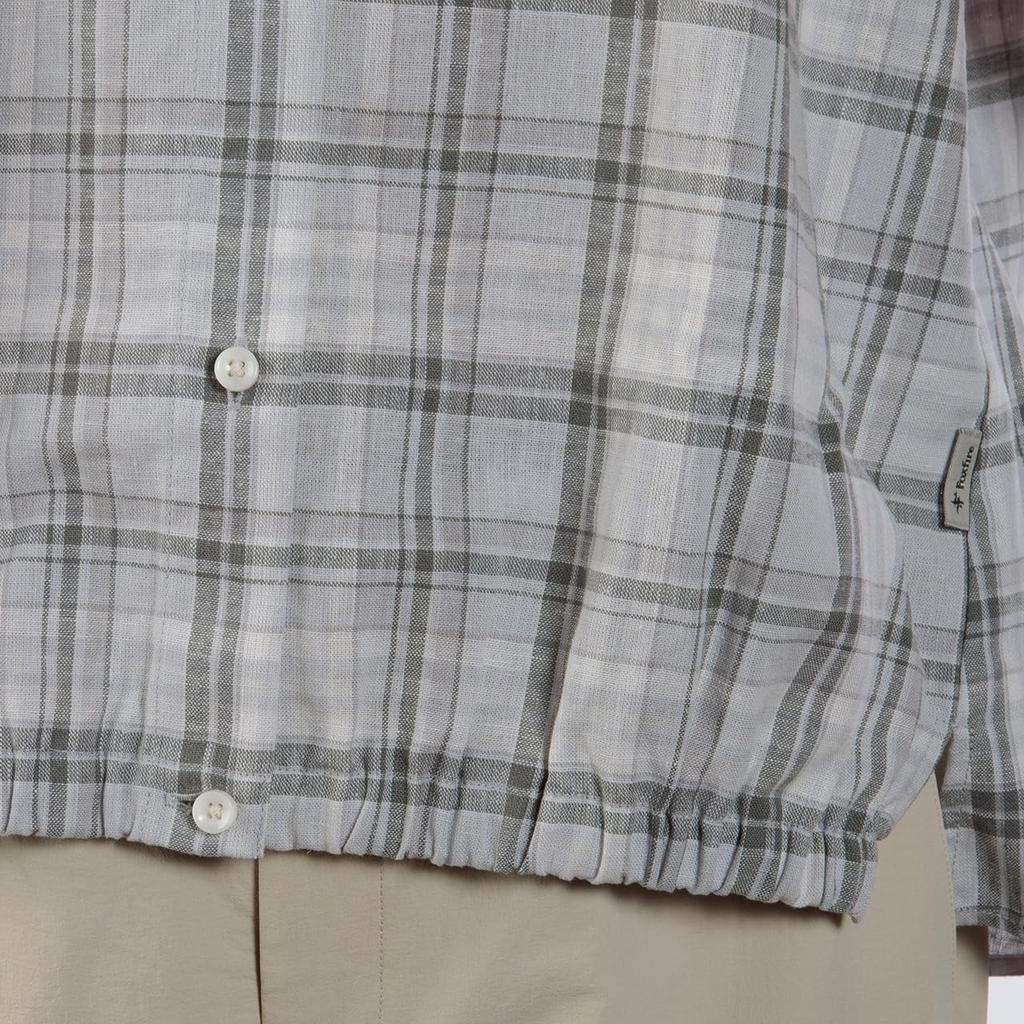 Foxfire Military TS Linen Check Light Gray [8212582] [Moisture-Wicking, Quick-Drying] Shirt, S/S, Women's,