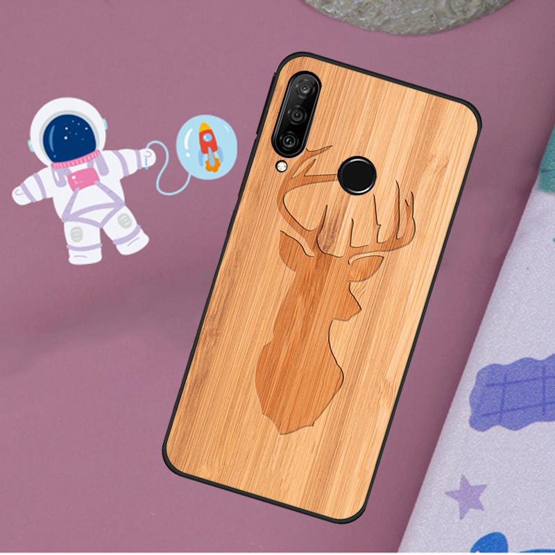 Wolf Bike Butterfly Wood Case For Huawei Nova 9 10 SE Y60 Y61 Y70 Y90 Nova 11i 8i 7i 3i 5T P20 P40 P30 Lite P60 Pro