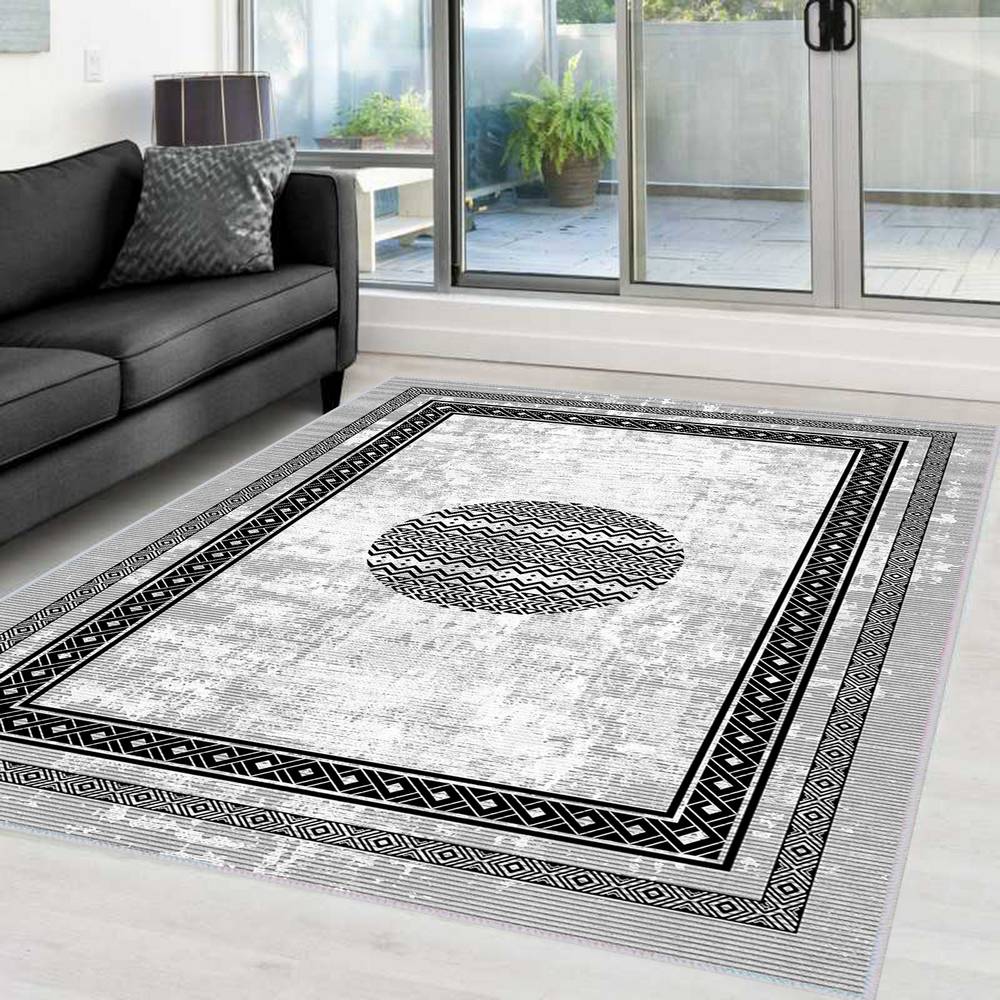 

Моющийся ковер с принтом Rovigo Home RVG0040-SD1081 50x80 серый