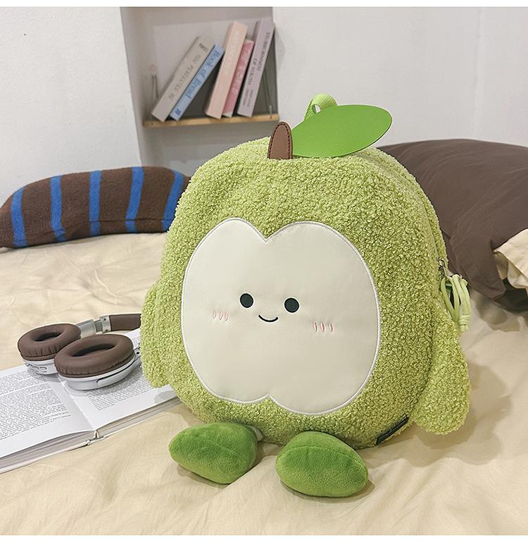 Schoolbag New High-value Fresh and Sweet Cute Apple Backpack Kindergarten Grades 1-1 Lightweight Large-capacity Backpack
