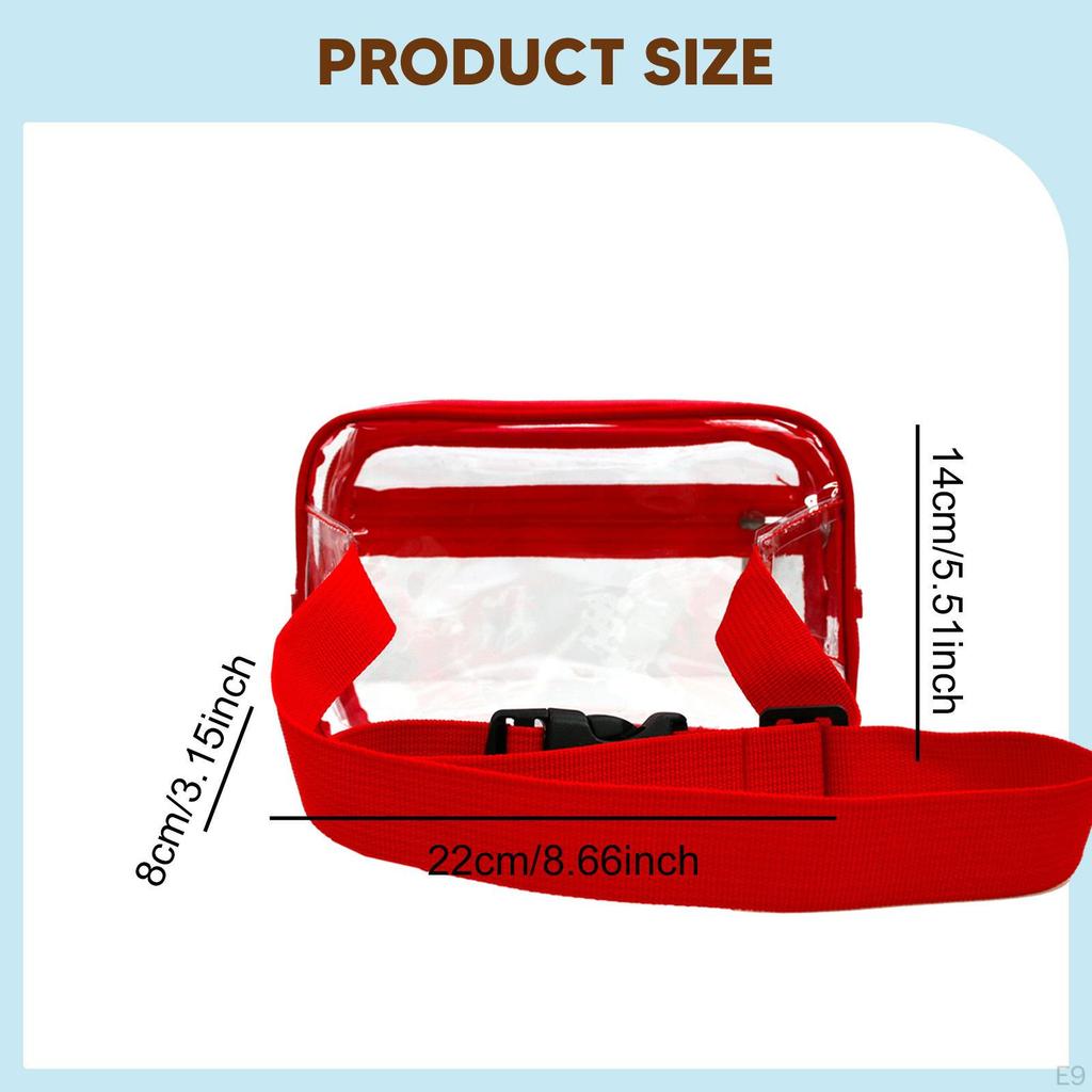 Clear Fanny Pack Waist Bag Crossbody Purse for Festival Concerts Hiking Travel