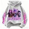 KPop Demon Hunter Cartoon Cute Girls Hooded Sweatshirt Warm Rumi Children's Wave Fashion Casual Tops Casual Clothing