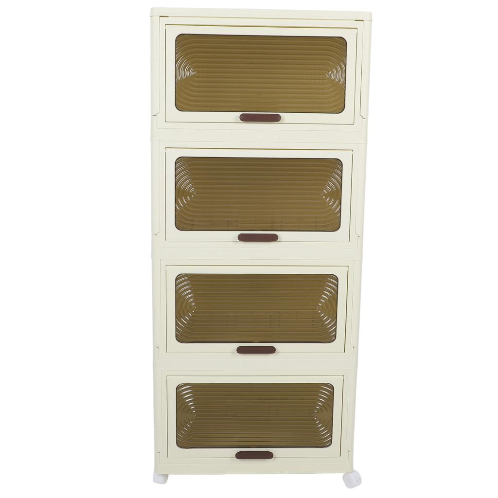 57cm Stackable Storage Box Large Capacity Space Saving Foldable Storage Container for Kitchen