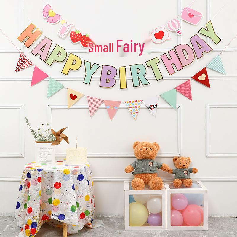 Dekoration für die erste Geburtstagsparty: Geburtstagsbanner für Jungen und Mädchen