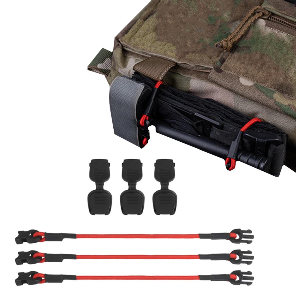 3Pcs Tourniquet Holder Strap Reusable Elastic TQ Retention Bands Outdoor Training Backpack Lanyard for Tactic Game Accessories