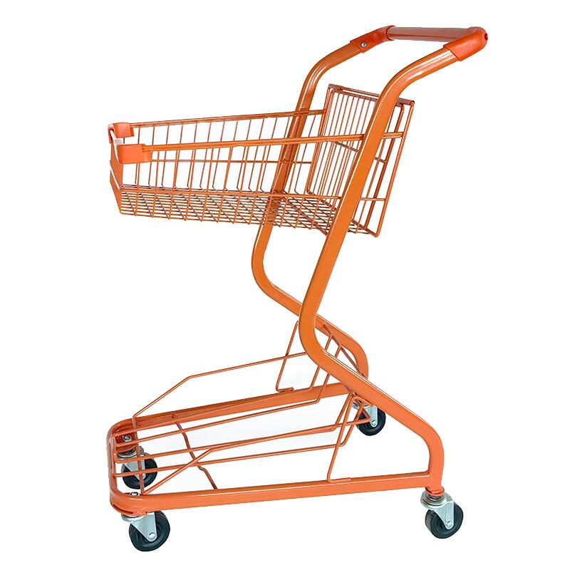 Foldable Double-Layer Shopping Cart