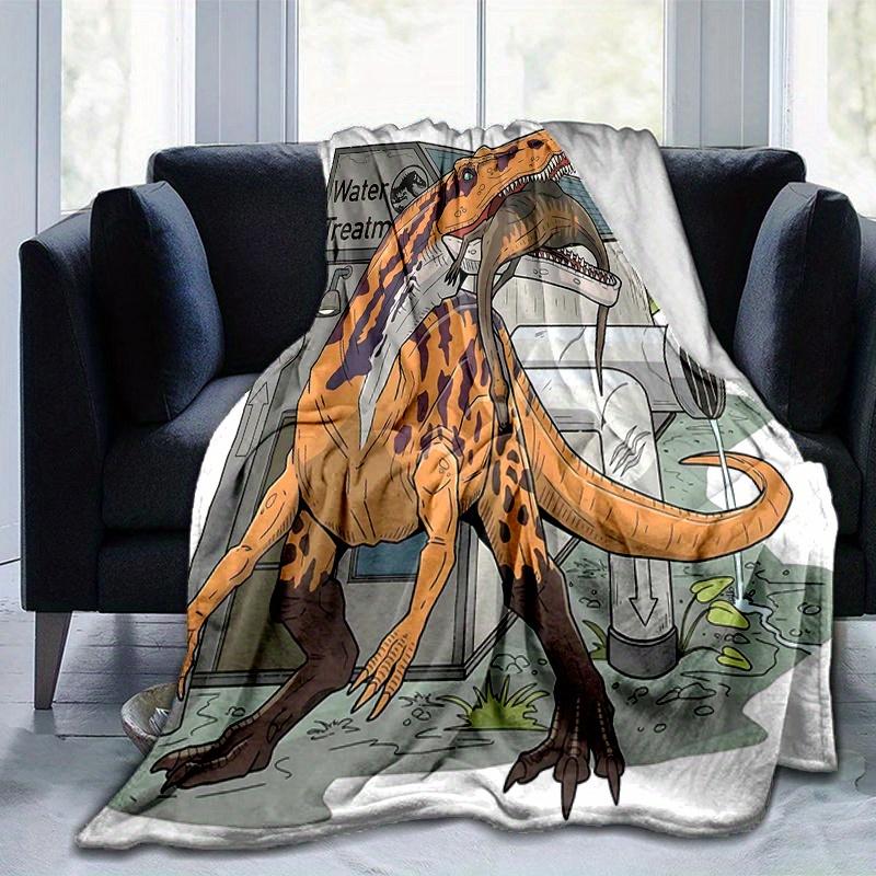 1pc Water Treatment Tyrannosaurus Blanket  Soft Throw for Home Decor, Gift Idea, Living Room, Travel, Camping, Car Blankets