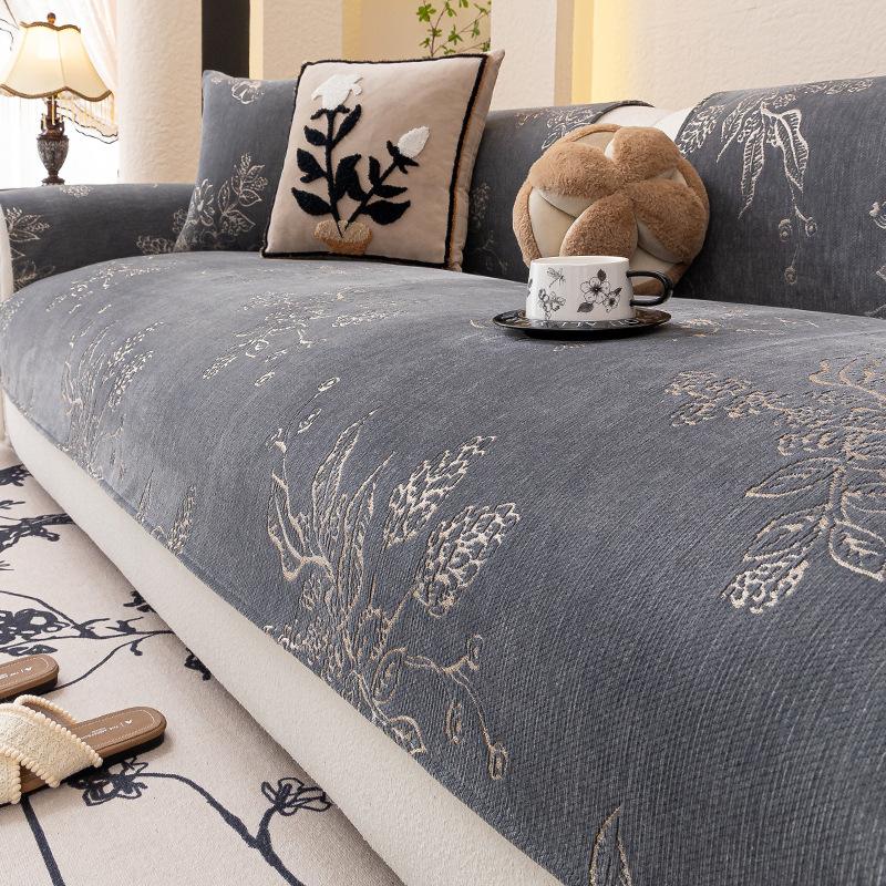 Retro French Sofa Cover Cloth Towel 2025 New Four-season Universal One Full Cover Chenille Seat Cushion