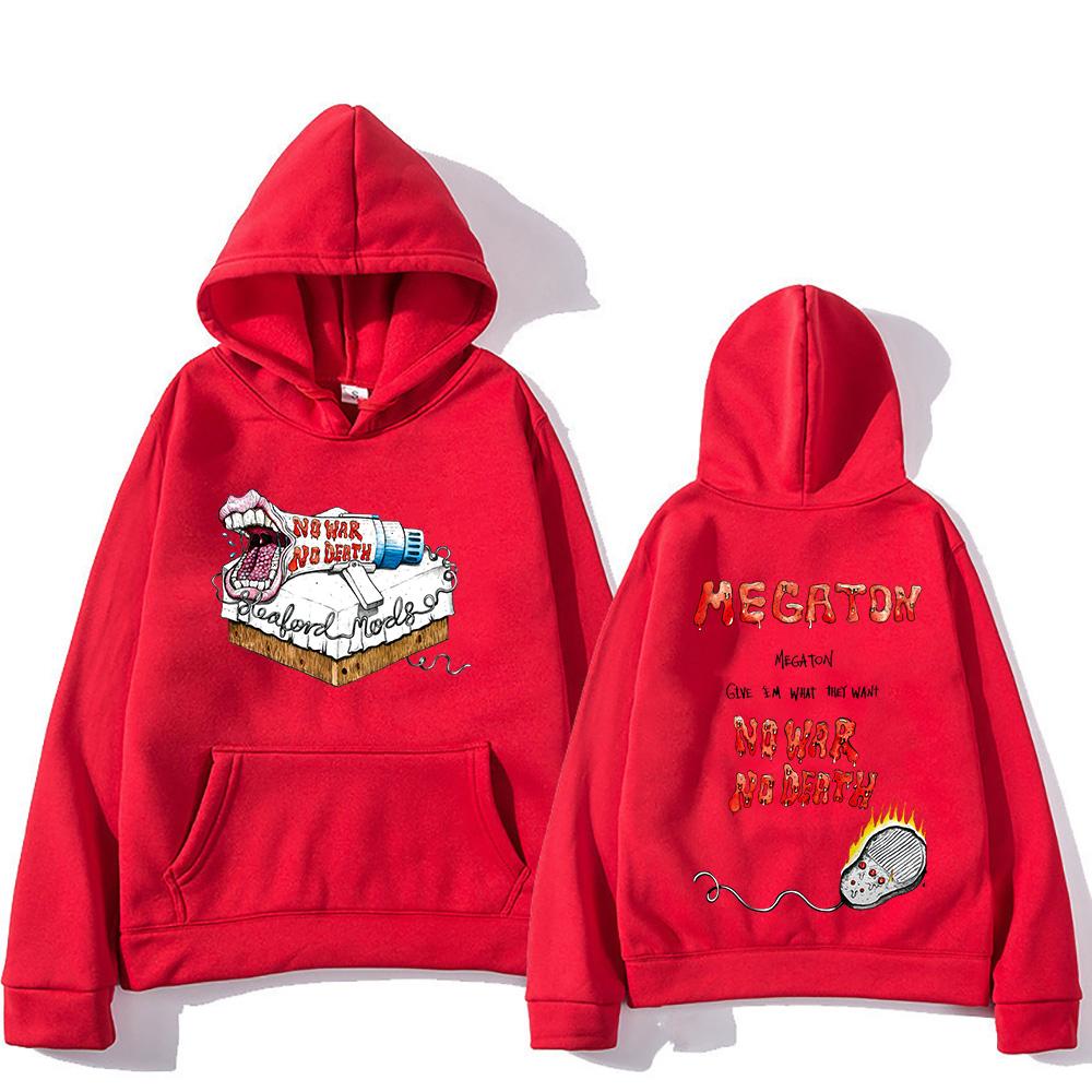 Men Clothing Sleaford Mods Megaton Hoodie No War No Death Letter Print Pullovers Punk Vintage for Women Men Sweatshirt