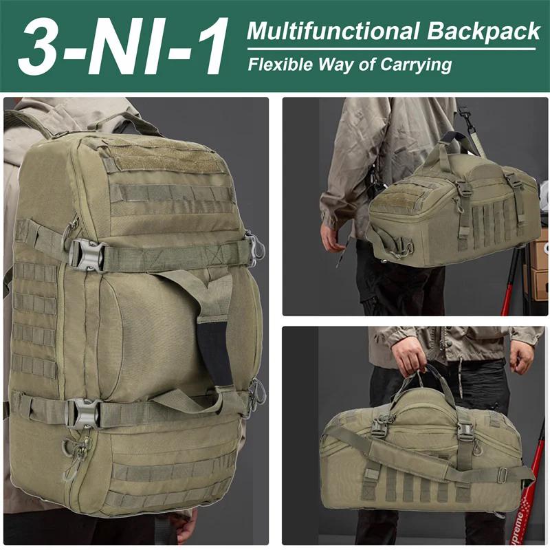 Large-Capacity Outdoor Travel Bag Duffel Gym Nylon Sports Bag For Camping Hiking Traveling Weekend Getaways