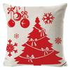 New Christmas Linen Pillow Cover Simple Sofa Pillow Home Printed Cushion Cover