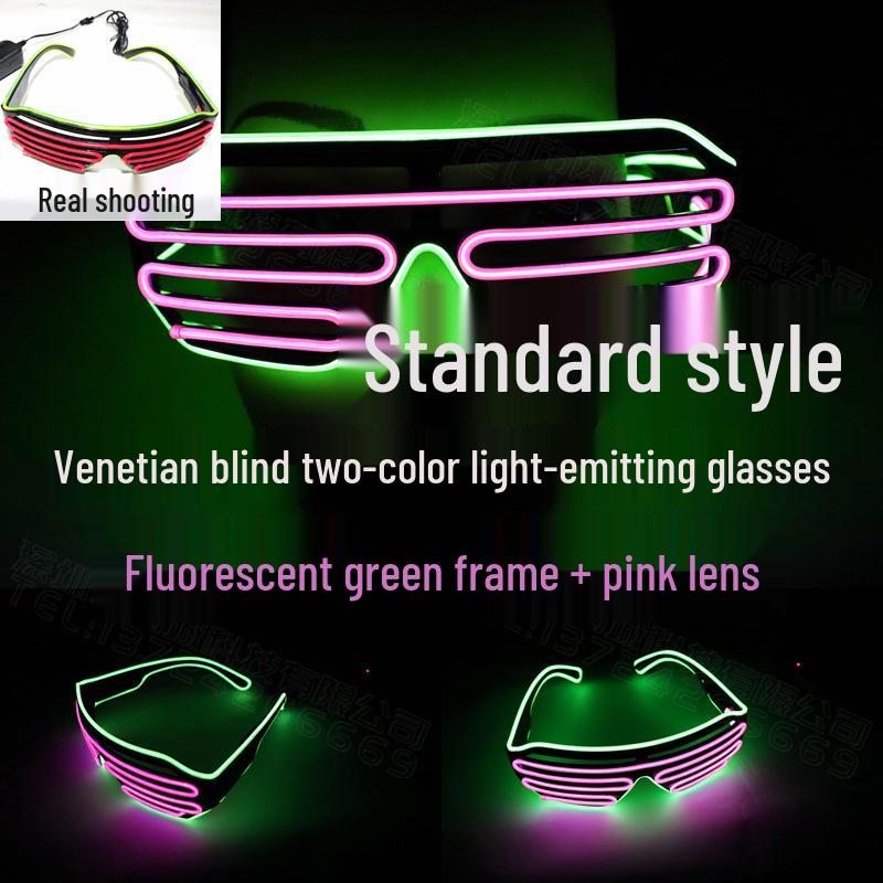 Voice-Controlled LED Trendy Light-Up Shutter Glasses for Festivals