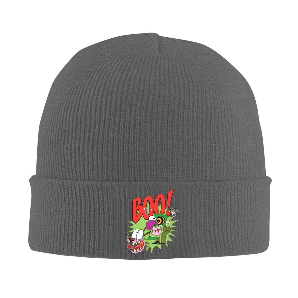 Courage Dog  Beanie Hats  Bonnet Hats Unisex Adult Street Y2K Hippie Knitting Hat Winter Design Warm Caps