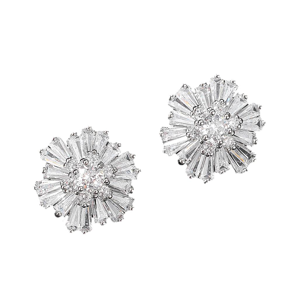 1pair Flower Shape Rhinestone Buttons Shirt Sewn Buttons DIY Clothing Decorative Needlework Handmade Sewing Accessories