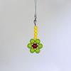 Colorful Bead Flower Pendant Phone Charm Hangings Rope Sweet Phone Chain Strap Bag Decoration Lanyard Keychain Accessory