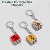 Stainless Steel Mini Folding Nail Clipper Creative Nail Clipper Key Ring Travel
