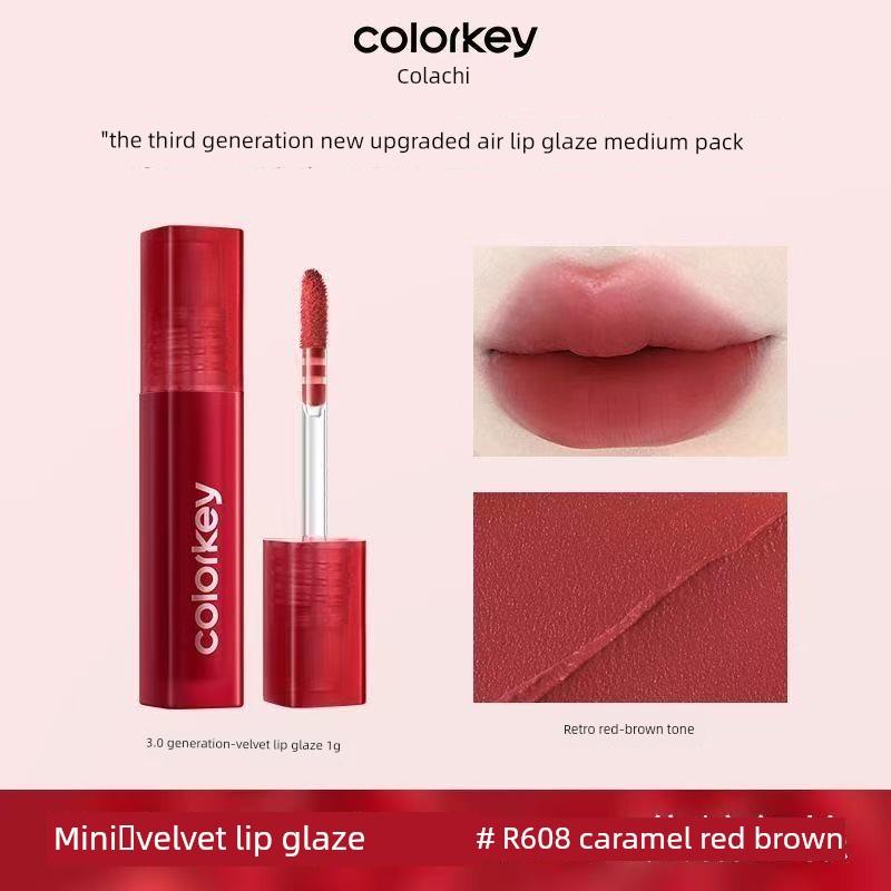 In Stock, Same Style as Chen Xingxu! Colorkey Water Mist Lip Gloss, Matte Finish, Non-Stick Cup, Upgraded Version