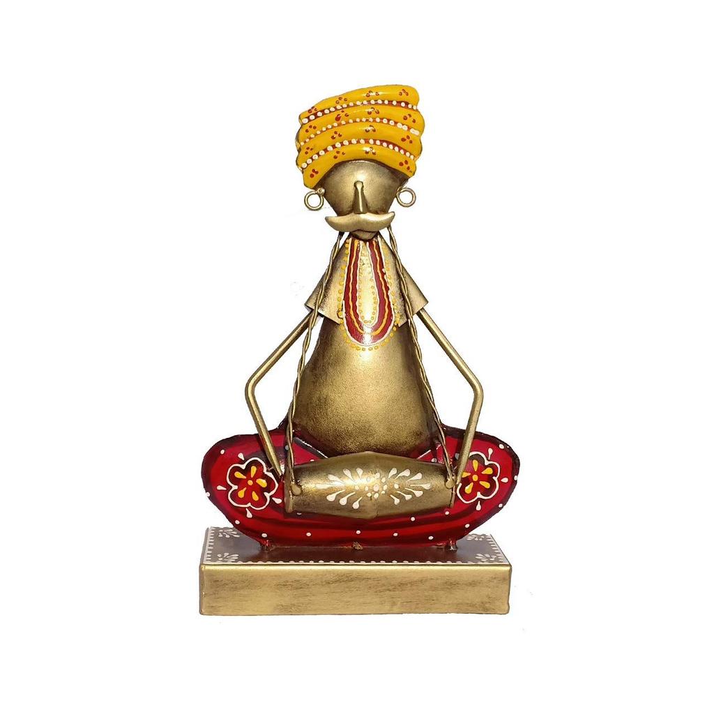 Metal Table Top Decorative Doll (11 X 6 X 2 Inch,)