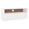 VidaXL Meuble TV et tiroirs ALTA blanc 100x35x41 cm bois massif de pin 353934