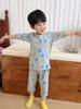 Children's Cotton Pajama Set: Sleeveless & Mid-Sleeve Homewear for Boys & Girls, Perfect for Spring/Summer.