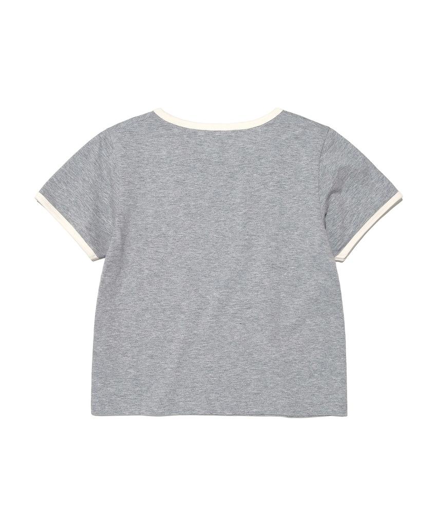 LEE Women'S Basic Ringer T-Shirt Gray