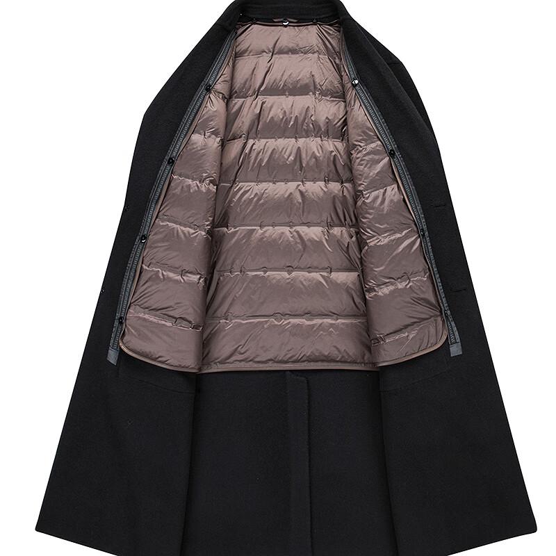 FAPAI Men's 100% Merino Wool Double-Sided Overcoat