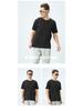 Di Family Men's Round Neck Quick-Dry Anti-Wrinkle T-Shirt - Black, Breathable, Solid Color, Short Sleeve, Tech-Enhanced