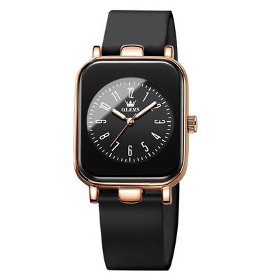 OLEVS Waterproof Quartz Watch with Silicone Easy To Classic Gift for Women Women's Band, Read, Popular, Stylish, [Product Code]