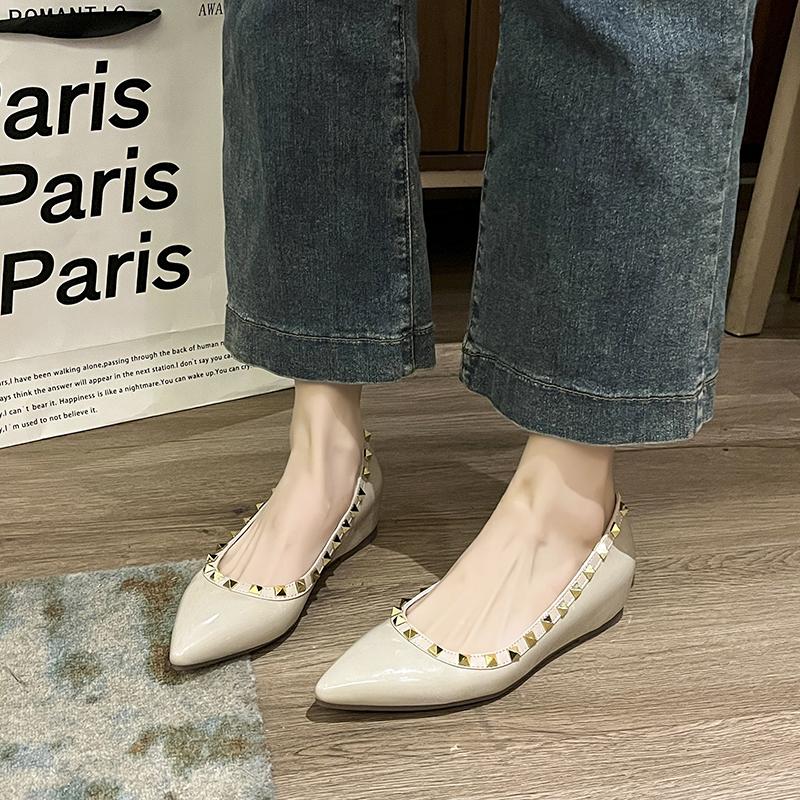 Pantofi de Modă pentru Femei Vârf Ascuțit 2024 Vânzare Fierbinte Culoare Solidă Casual Balerini Confortabili Rezistenți la Uzură Pantofi Dama Zapatos Para Mujeres