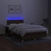 Maison Exclusive - Sommier à lattes de lit matelas et LED marron foncé 120x190 cm