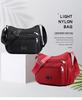 Bolsa de ombro feminina de lona de nylon de grande capacidade: Bolsa de mensageiro com vários compartimentos para mães de meia-idade e idosas