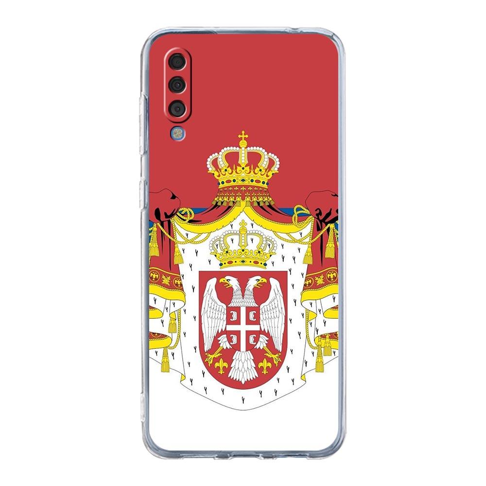 Phone Case For Samsung A56 A36 A26 A16 A14 A12 A22 A32 5G A34 A42 A52 A54 A50 A70 A40 A20E A20S A04S A06 Cover Serbia Flag Badge